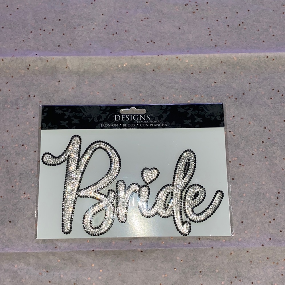 "BRIDE" press/iron on